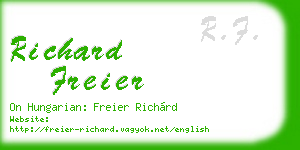 richard freier business card