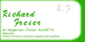 richard freier business card